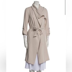 Soia & Kyo Beige Tie-Waist Trench Coat